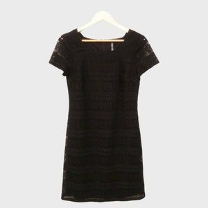 𝅺Marc NY Andrew Marc Women's Crochet A-Line Mini Dress Size 4‎